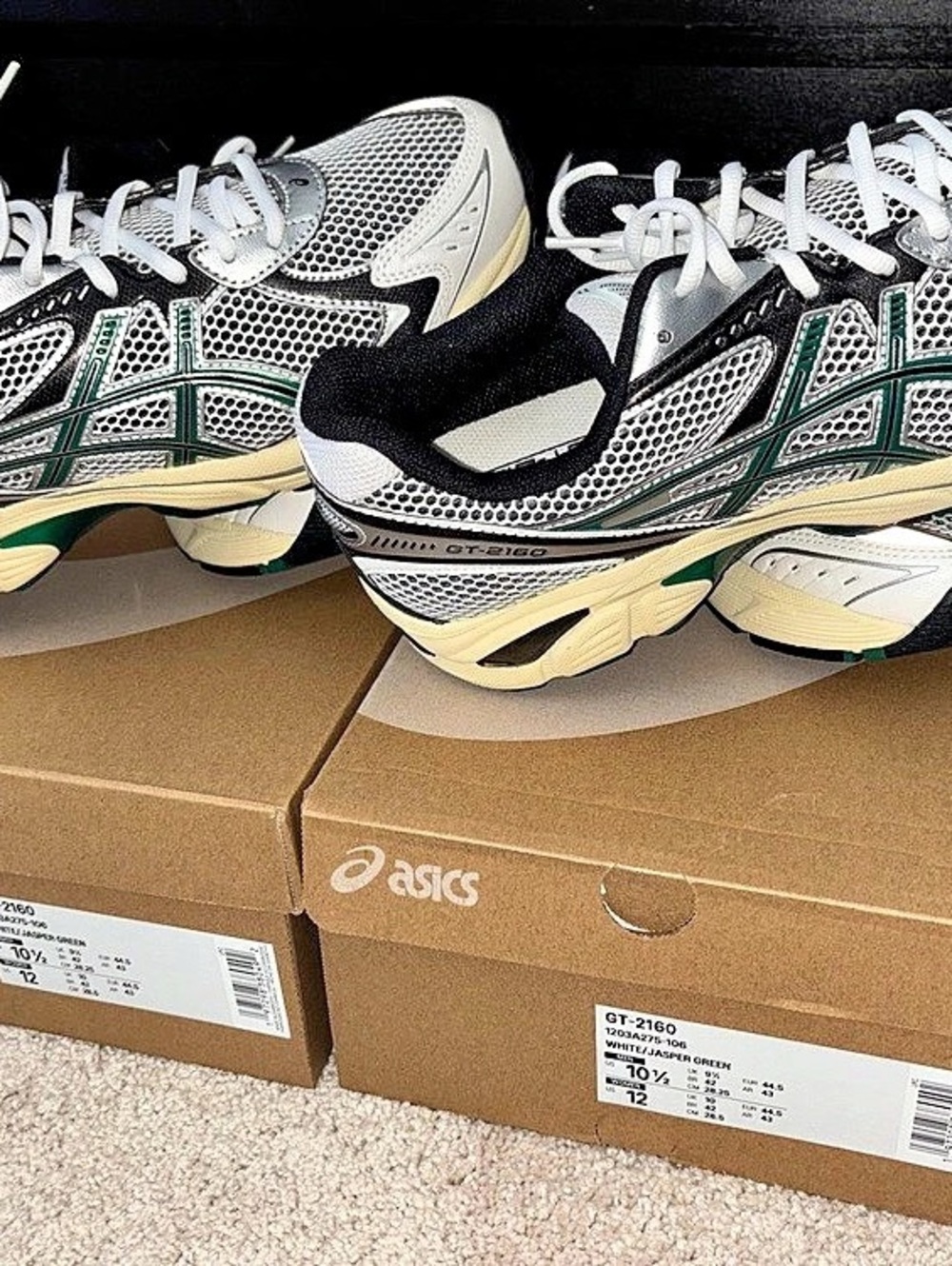 ASICS GT-2160 Men's Sneakers White & Green US 10.5